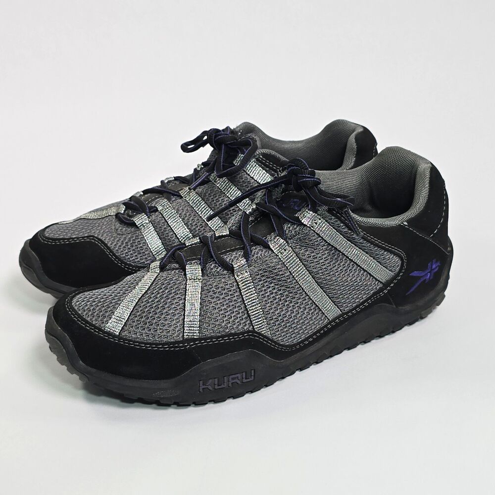 Kuru Chicane Hiking Trail Shoes Gray Black Silver 200625E Mesh Women's 10.5